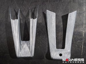 Alfa Romeo Giulia Steering Wheel Trim - Carbon Fiber - Lower Trim Set - White Candy - QV Model Alfa Romeo Giulia Steering Wheel Trim - Carbon Fiber - Lower Trim Set - White Candy - QV Model